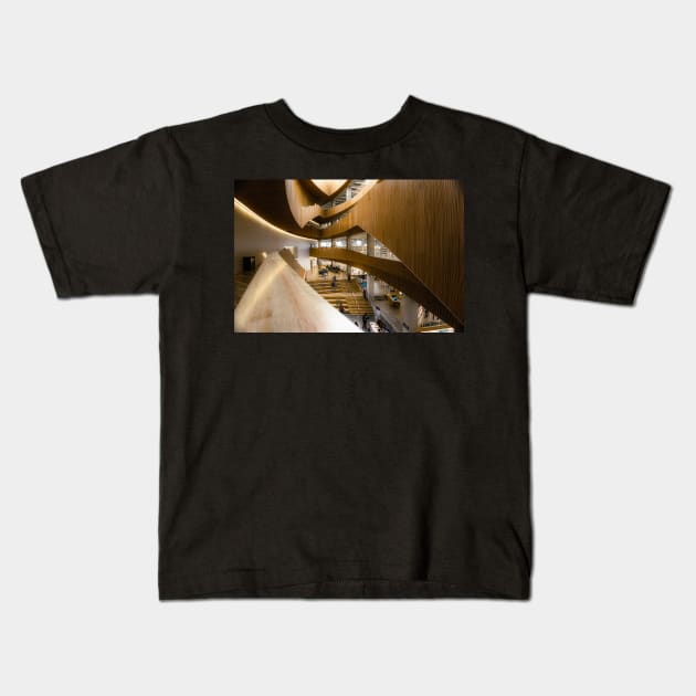 Architecture Calgary,Alberta Public Library Kids T-Shirt by Robtography